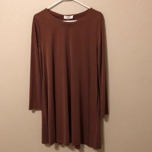 Rust colored tunic-style dress